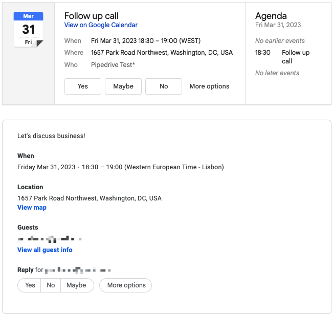 Activity invites - Knowledge Base | Pipedrive