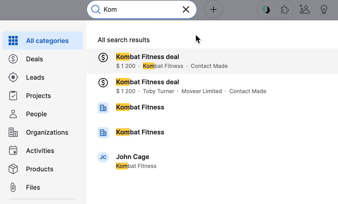 검색: 당신이 필요한 것을 찾는 것 - Knowledge Base | Pipedrive