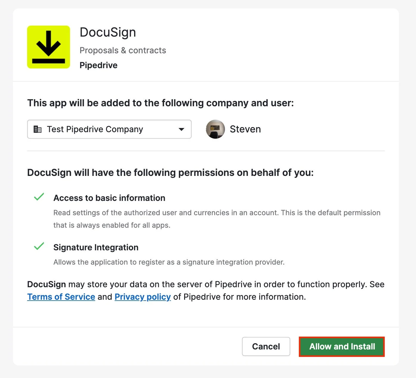 Pipedrive integration DocuSign Knowledge Base Pipedrive