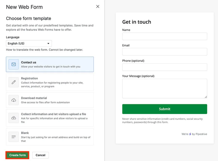 Web Forms - Knowledge Base