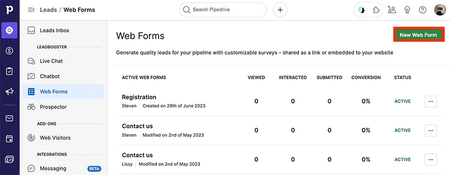 Web Forms - Knowledge Base